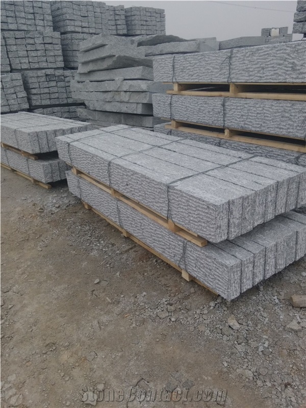 G341 Granite Columns,Long Columns,Grey Rough Columns