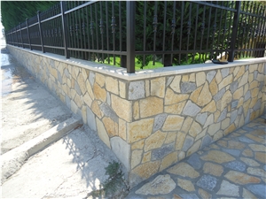 Natural Washed Stone Random Flagstone, Gjurasi Beige Limestone