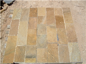 Standard Strip Cut (1.5-11cm) with Natural Surface, Yellow Granite Building, Walling