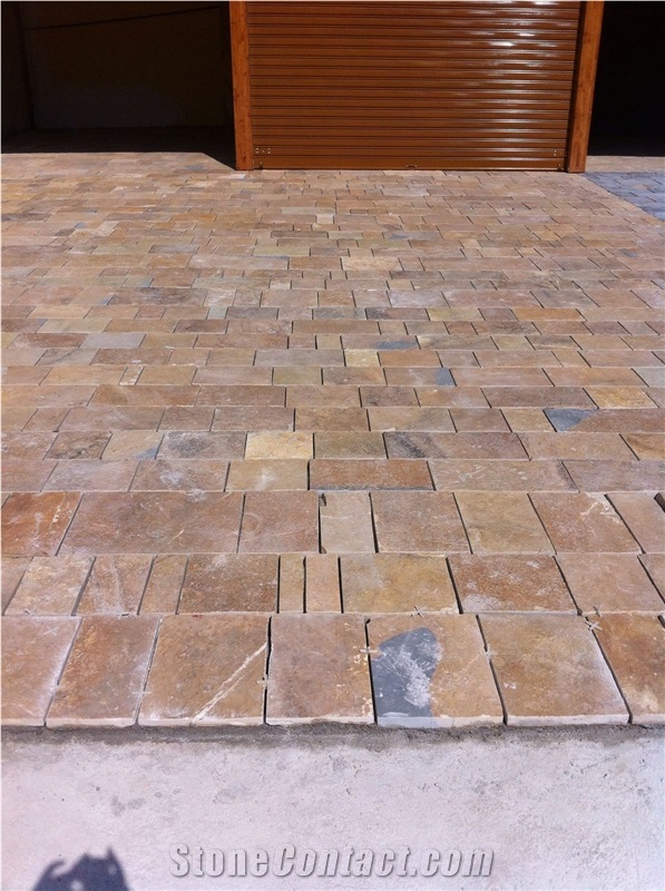 Standard Strip Cut (1.5-11cm) with Natural Surface, Yellow Granite Building, Walling