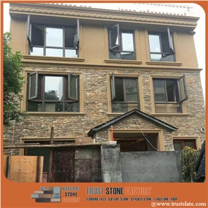 Beige Quartzite Stone Veneer Backsplash,Desert Quartzite Stone Veneer Panels,Yellow Quartzite Stone Facade