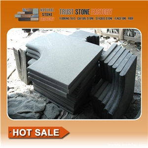 Black Quartzite Pier Caps, Grey Quartzite Pool Coping Stone, White Quartzite Cantilever Pool Coping