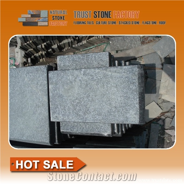Black Quartzite Swimming Pool Coping, Himalaya Quartzite Replacing Pool Coping, Grey Quartzite Coping Stones