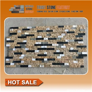 Black & White Quartzite Ledger Stone Backsplash,Beachwalk Ledger Stone,Ledger Stone Wall for Homes