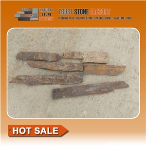 Brown Quaertzite Wall, Yellow Quartzite Pool Edge, Desert Quartzite Stone Retaining Wall