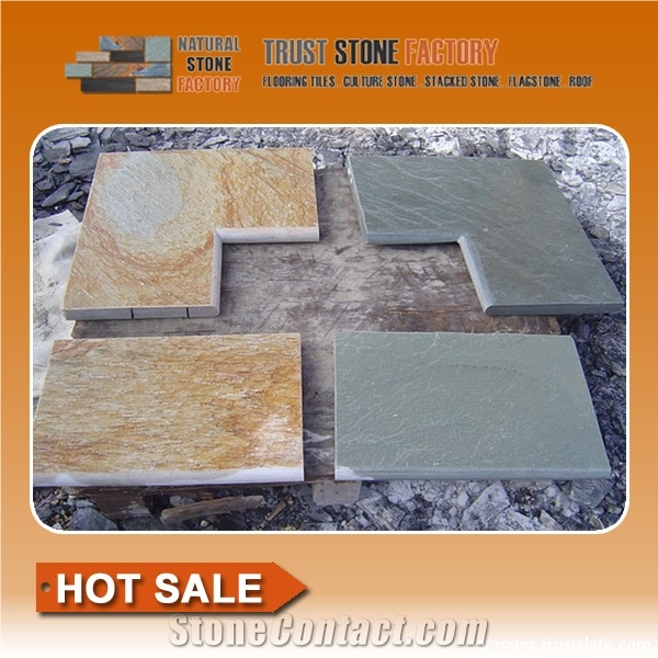 Desert Quartzite Doughboy Pools, Beige Quartzite Pavers, Grey Quartzite Travertine Pavers