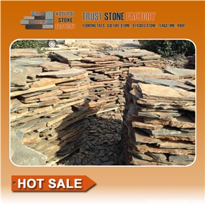 Desert Quartzite Garden Design, Beige Quartzite Stone Panels, Sunshine Quartzite Paver Stones