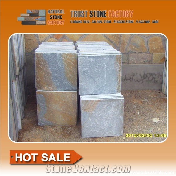 Desert Quartzite Stone Flooring Tiles,Sunshine Quartzite Paver Stone Tiles,Rust Quartzite Flooring Tiles