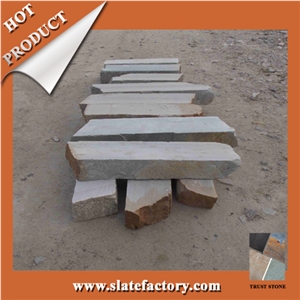 Grey Quartzite Retaining Wall, Beige Quartzite Landscape Edging, Himalaya Quartzite Landscaper
