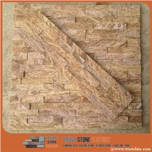 Yellow Granite Ledgestone, Tiger Skin Granite ,Golden Stone Veneer Siding for Homes
