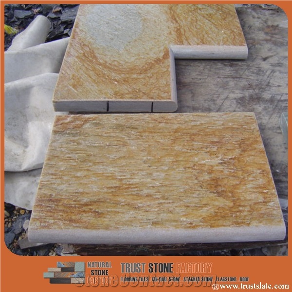 Yellow Quartzite Pool Slide, Desert Quartzite Pool Filters, Sunshine Quartzite Fiberglass Pools