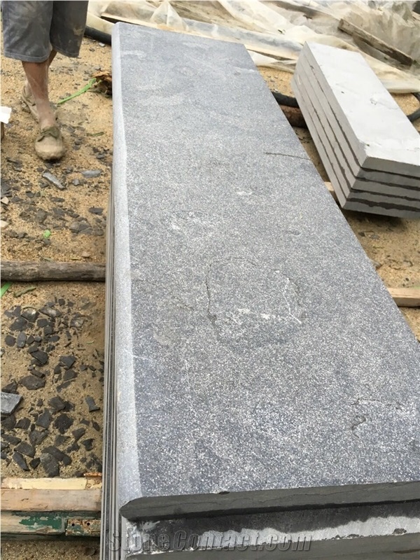 China Chateau Limestone Steps, Blue Limestone Floor Paving Sliver Valley Coping &Steps & Pavers