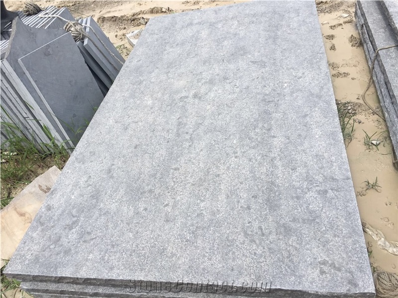 China Chateau Limestone Steps, Blue Limestone Floor Paving Sliver Valley Coping &Steps & Pavers