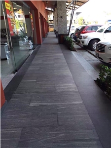 G302 Landscaping Granite Polished Steps, Wood Vein Grey Granite Stairs