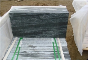 G302 Nero Santiago Granite,Grey Granite with White Stripe