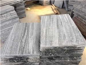 G302 Nero Santiago Granite,Grey Granite with White Stripe
