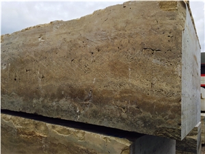 Travertino Noce Blocks, Italy Brown Travertine