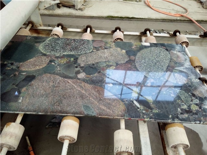 China Multi-Color Granite-Color Pearl Polished Stairs & Steps