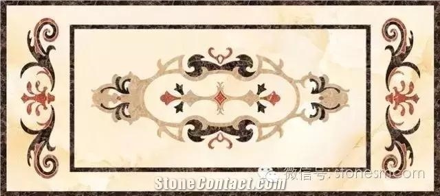 Marble Water-Jet Medallion, Floor Medallions, Square Medallions