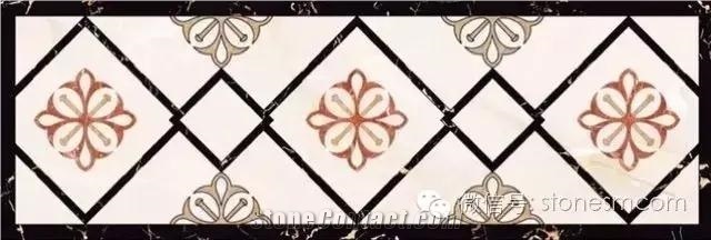Marble Water-Jet Medallion, Floor Medallions, Square Medallions