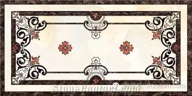 Marble Water-Jet Medallion, Floor Medallions, Square Medallions