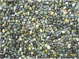 Mixed Green and Black Polished Pebble