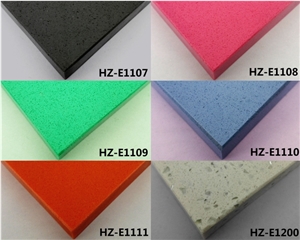 Multicolor Solid Surface Engineered Quartz Tiles