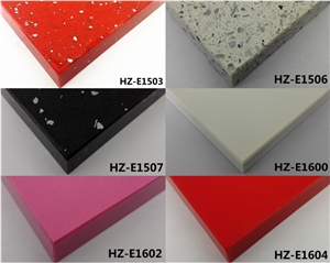 Multicolor Solid Surface Engineered Quartz Tiles