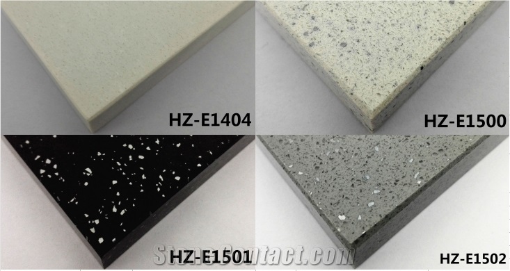 Beautiful Multicolor Solid Surface Engineered Quartz Tiles