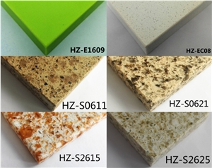 Beautiful Multicolor Solid Surface Engineered Quartz Tiles