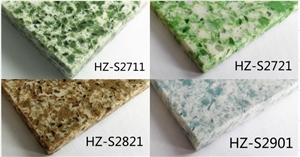 Beautiful Multicolor Solid Surface Engineered Quartz Tiles