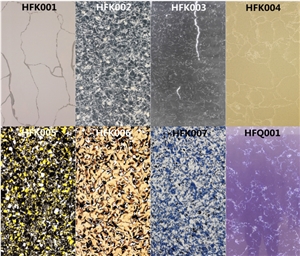 Wonderful Multicolor Solid Surface Quartz Tiles