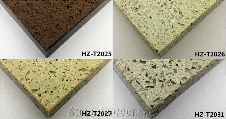 Wonderful Multicolor Solid Surface Quartz Tiles