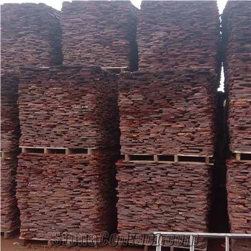 Red Volcanic Basalt Slabs & Tiles