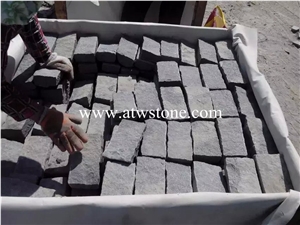 Dark Grey Granite G654 Cobble Stones & Cube Stone & Paver