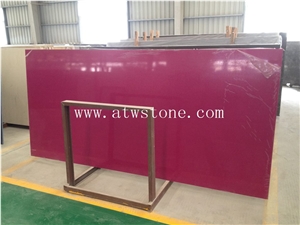 Pure Dark Rosy Quartz Stone Slabs