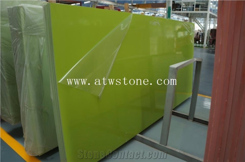 Pure Green Quartz Stone Slabs