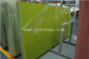 Pure Green Quartz Stone Slabs Pure Green Quartz Stone Slabs