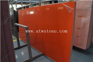 Pure Orange Quartz Stone Slabs