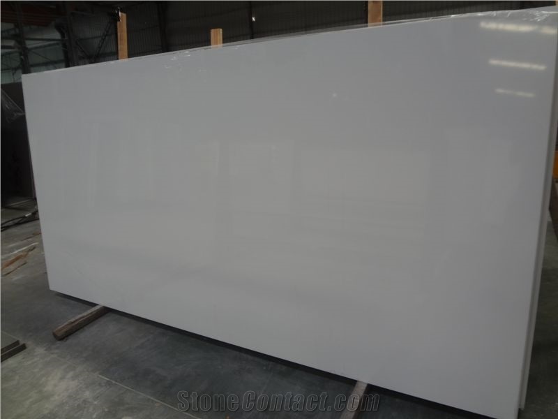 Pure White Quartz Stone Slabs, White Quartz, White Stone
