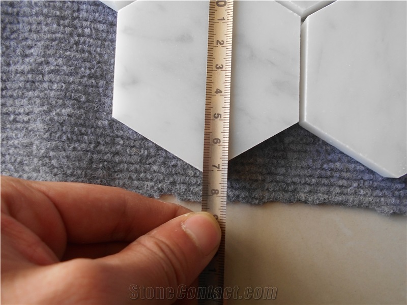 Beautiful New Mosaic Carrara White Marble Mosaic Wall Tile