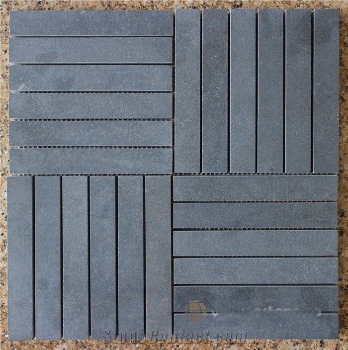China Basalt Mosaic, Black Basalt Hexagon Mosaic