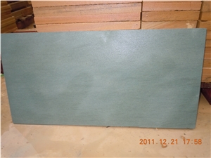 China Natural Honed Green Sandstone Slabs & Tiles