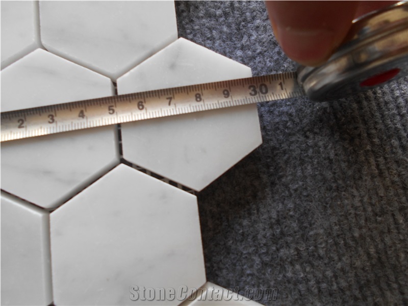 Made in China New Carrara White Marble Mosaic Bath