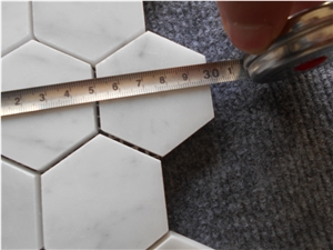 Made in China New Carrara White Marble Mosaic Bath
