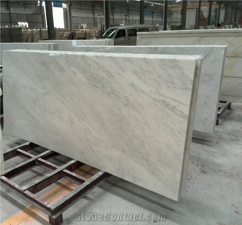 Polished Oriental White Marble Kitchen Countertop