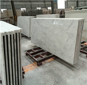 Polished Oriental White Marble Kitchen Countertop