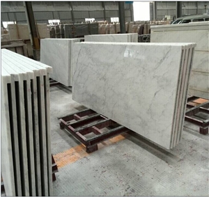 Polished Oriental White Marble Kitchen Countertop