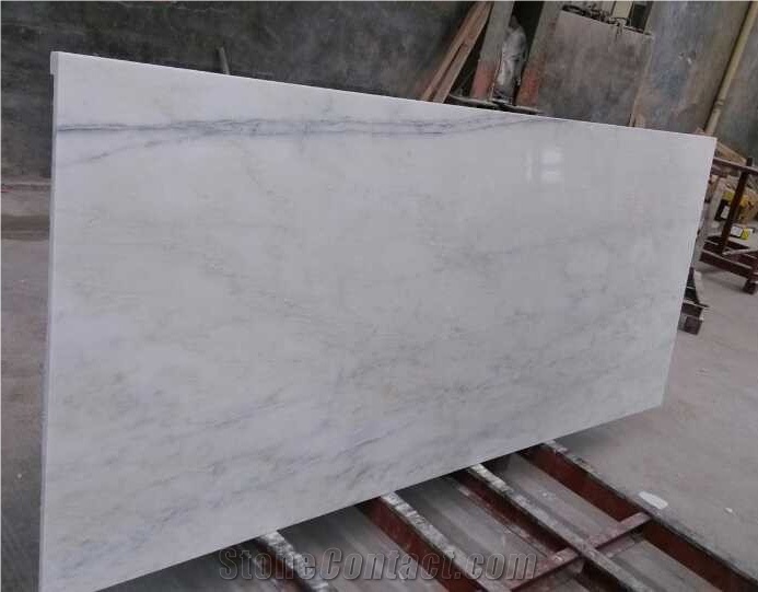 Polished Oriental White Marble Kitchen Countertop