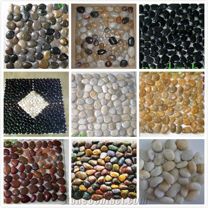 Use for Paving / Decoration / Landscape Natural Stone Black Pebble